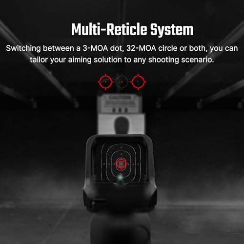 Image of Osight C Micro Dot Sight, 3 MOA Dot & 32 MOA Circle Reticle, 407c /507c Footprint Open Reflex Sight, Parallax-Free Durable Sights for Full-Sized Setups-Red /Green Dot Options