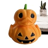 Ihdjasg Halloween Calabaza Pato | Lindas Figuras de Resina | Farolillo de Halloween Figura de Pato | para otoño, Invierno, Hora del día, Noche, Cita, Oficina, Ocasiones Especiales, Hotel