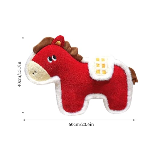 Peluche en forme de cheval : douceur rouge pour sublimer votre chambre - 6