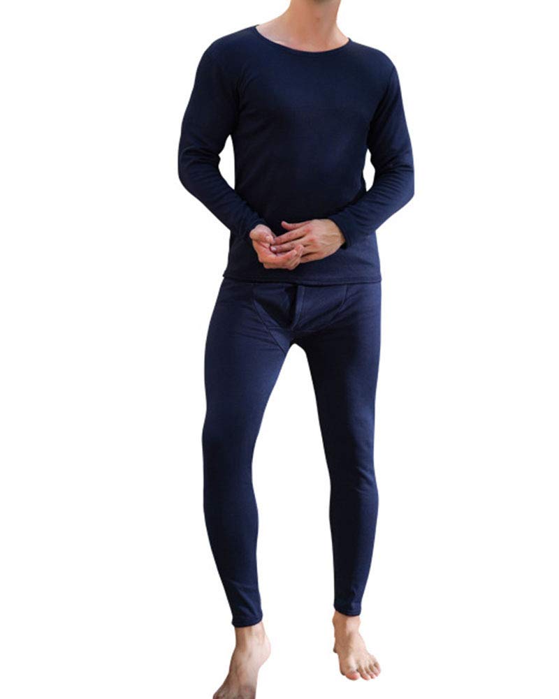 Homme Chaud Hiver Ensemble de sous-Vêtements Thermiques Femme Doublure Veloutée Double Couche Ultra Épaisse Maillot de Corps Chuad à Manches Longues Col Rond Jambières d'hiver Pantalon Thermique