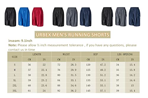 Urbex Men's 9 Inch Athletic Basketball Shorts Lightweight Men's Gym Workout Shorts With Deep Zipper Pockets(Grey,Xl) #TOP5