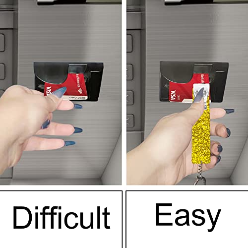 Image of 3PCS Credit Card Puller, Cute Debit Bank Card Grabber for Long Nails ATM Keychain Women with Plastic Clip