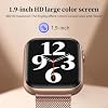 Smart Watches para Mujer con Presión Arterial, Pantalla Táctil HD de 1.9", Monitor de Fitness con Ritmo Cardíaco, Oxígeno en Sangre y Sueño, Smartwatch IP67 Resistente al Agua, 123 Modos Deportivos para Android iOS 4