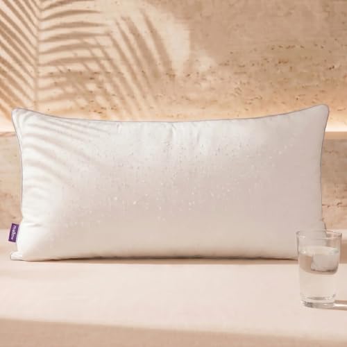 Mellow Hotel Pillow King Size Waterproof & Stain-Resistant Down-Alternative Bed Pillow Hypoallergenic Oeko-TEX Cover Machine Washable Stays Fluffy Support for Side/Back/Stomach Sleepers