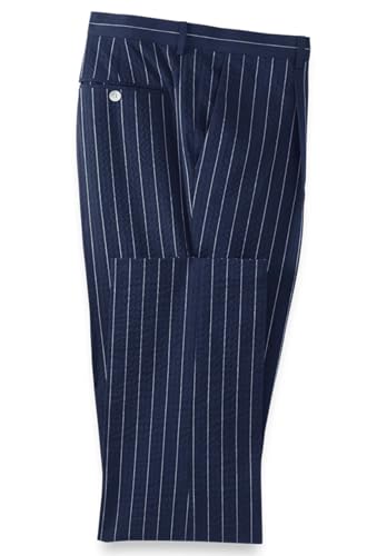Men's Striped Straight Fit Pants for Business Casual Office Work Trousers4