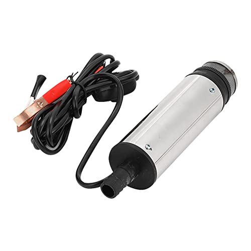 Bomba de agua de diafragma autocebante 30L/min 51MM 12V 24V DC Electric Submersible Fuel Transfer Pump For Diesel Oil Water 12 Volt 24 V Industrial Grade (Size : Clip 12V)