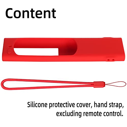 Image of Silicon Protective Case Cover Compatible with Samsung Smart TV Remote Control 2022 TM2280E QLED TV BN68-13897A (Remote Not Included) - Red