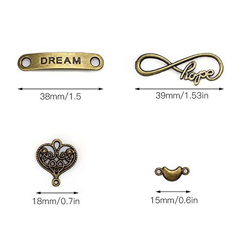 Milaosk 50 Pezzi Ciondoli Misti Connettore