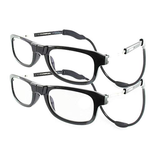 Loopies Magnetic Reading Glasses Twin Pack (Black, 3.50)