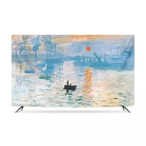Protezione per TV antipolvere universale per opere d'arte antipolvere Copertura di protezione per TV con pittura a olio per interni Copertura per TV montata su supporto TV LED LCD TV Copertura