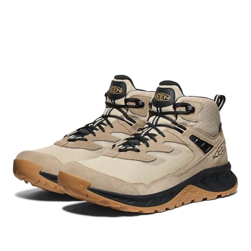 KEEN Men's Hightrail Mid Height Durable Lightweight Breathable Leather Waterproof Hiking Boots, Brindle/Oak Buff, 10.5 WIDE by KEEN - Used condition - Image 4