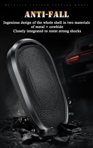 Housse de porte-clés en cuir étui de protection pour clé Tesla - 4