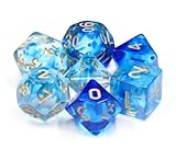 Epic Forge Würfel-Set mit 7 verschiedenen Formaten – Violett Perlmutt Kristalldose