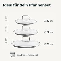 SILBERTHAL Pfannendeckel Set 20, 24, 28cm - Universell einsetzbar – Ansicht 8