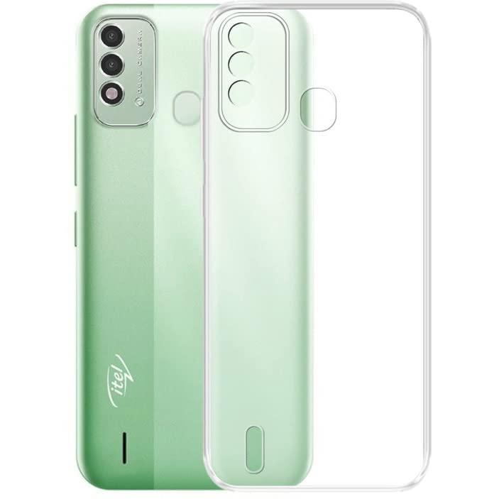 Image of COVERBLACK Rubber Back Cover for Itel P651L / Vision2S - Transparent
