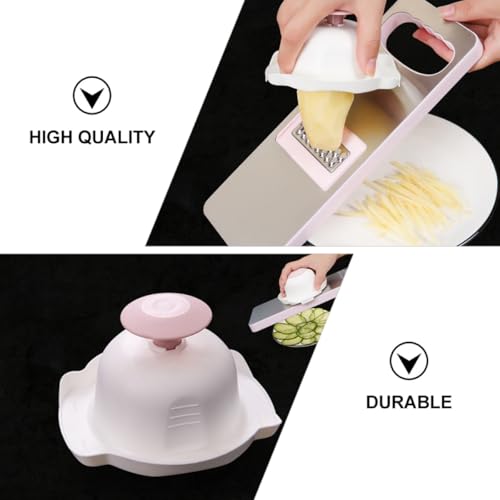 Protector de manos rosa para picar alimentos de forma cómoda y sin cortes, 3 piezas 3