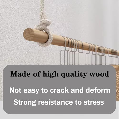Barre de suspension dressing suspendu plafond bois rétro 200cm - 3