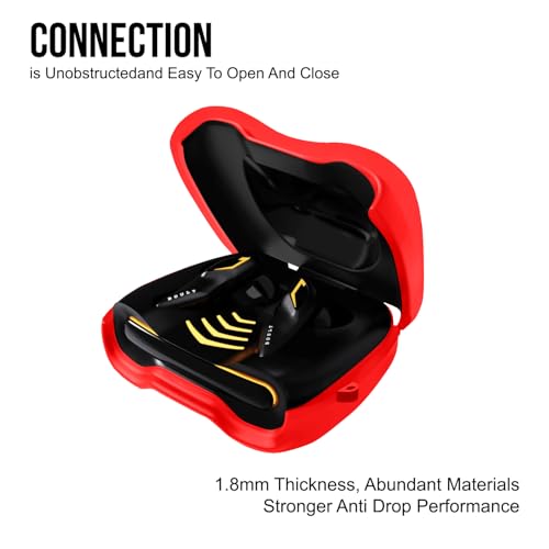 Image of Soft Silicone Case Cover Compatible for GoBoult Audio UFO | GoBoult Astra | GoBoult Mustang Torq (Red)