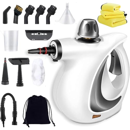 Flotty Steam Pro, 2026 Flotty Limpiador de Vapor, Limpiador de Vapor Portátil, 12 Accesorios, 1050 W, Temperatura Del Vapor 135 °C Divide Tu Hogar Por 3, Adecuado Para Muebles, Pisos, Cocinas (A)