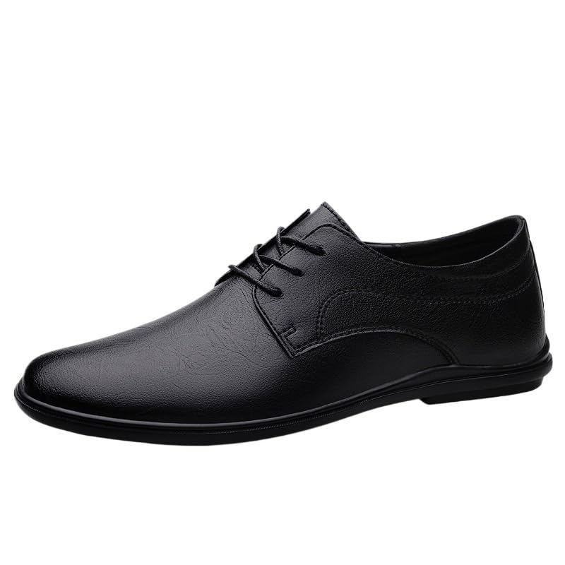 Men's Comfort Orthopedic Dress Shoes Dress Oxford Shoes for Men Lace Up Round Burnished Toe Leather Shoes Resistant Non Slip Low Top Wedding