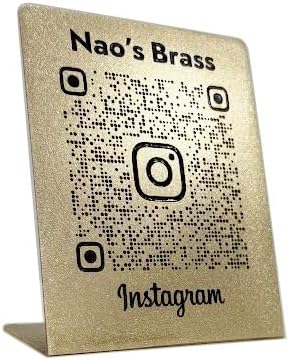 卓上サイン　QRコードスタンド　真鍮製　オーダーメイド　メニュースタンド　POP　金属製　店頭　レジ　カウンター　ショップ　メニュー