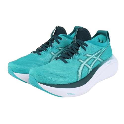 Image of ASICS Men's Gel-Nimbus 27 Running Shoes, Wave Teal Saxon Green, 6.5