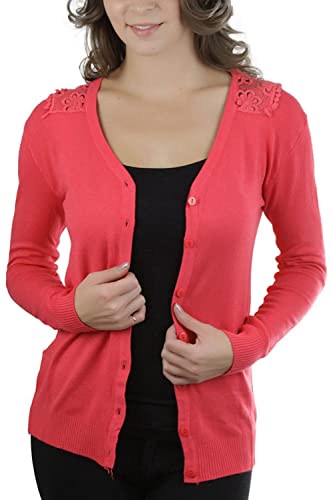 Image of ToBeInStyle Women's Long Sleeve Button Down V-Neck Cardigan