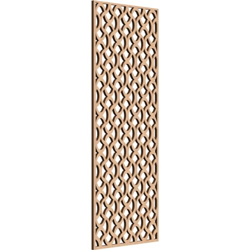 Image of Resort Decorative Pierced Fretwork Wood Wall Panels, 11 3 /8 inchW x 29 3 /8 inchH x 1 /4 inchT, Hickory
