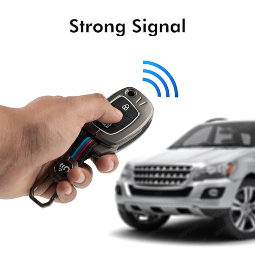 Image of SHOPOFLUX Metal Key Cover for Hyundai Hyundai Creta, Venue, Tucson, Alcazar, I20, Grand i10 Nios, Aura, Xcent, Exter 3 Button Flip Key Only - Black