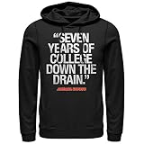 Fifth Sun Men's Animal House Bluto 7 Years of College Pull Over Hoodie - Black - Medium