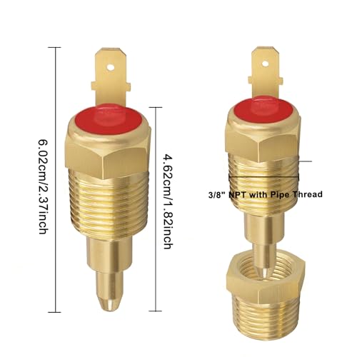 Stzjaye 24XZ1164 3/8 Inch Npt Fan Thermostat Fan Switch, 200'F On - 185'F Off, Automotive Engine Electric Radiator Cooling Temperature Switches thumb #3