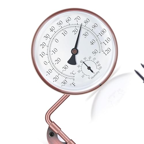 Hygromètre thermographe extérieur de précision ± 4 °C en métal