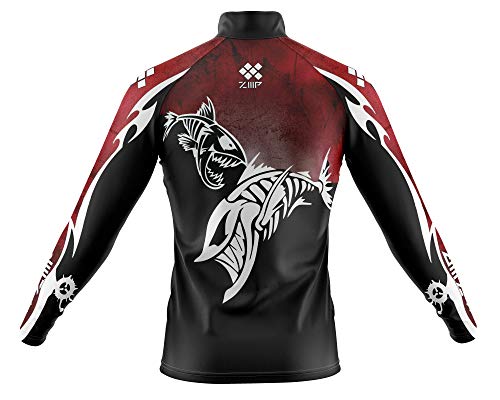 Camisa De Pesca Ziiip Protecao Solar Uv 50 CP014VM skull