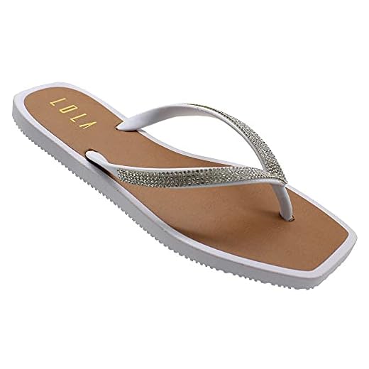 Chinelo Feminino Strass Lola Rasteira Sandália Brilho Branco Cor:Branco;Tamanho:33/34