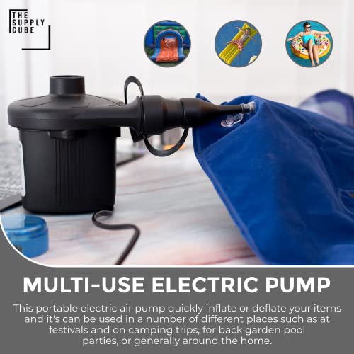 Supply Cube AC Electric Air pump with 3 Nozzles, 3 Pin UK Plug, 3 Pin UK Plug - Image 3