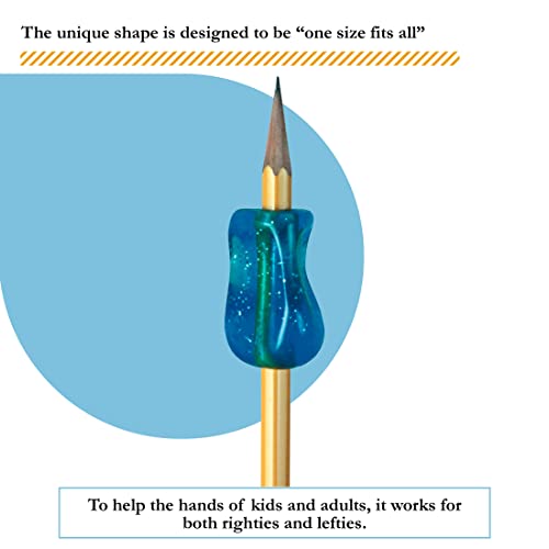 The Pencil Grip Pencil Grips, Universal Ergonomic Writing Aid For Righties And Lefties, Glitter Pencil Grippers, Assorted Colors, 6 Count - Tpg-11206 #TOP1