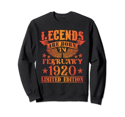 Cumpleaños Febrero 1920 Edición Limitada Regalo February Sudadera