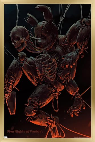 Trends International Five Nights at Freddy's - Skeleton Wall Poster, 34L x 22.4W, Gold Framed Version
