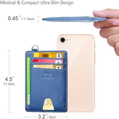 FurArt Slim Minimalist Wallet, Front Pocket Wallets, RFID Blocking, Credit Card Holder with Disassembly D-Shackle