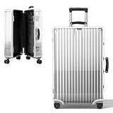 Linpr Elastisch Kofferhülle Kofferschutzhülle, Transparente Kofferhülle aus PVC, Keine Demontage Erforderlich Durchsichtige Koffer Schutzhülle, Reise Kofferüberzug Schutzhülle (Transparent, 28 Zoll)