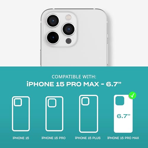 Image of Tech21 FlexQuartz Phone case for iPhone 15 Pro Max - Compatible with MagSafe - 15x Military Standard Protection - Cherry Blossom Design