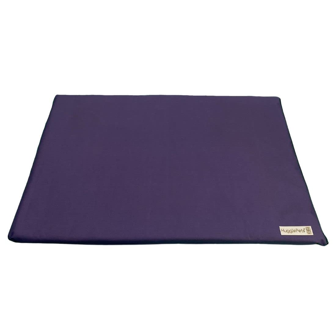 HugglePets Small 61cm Waterproof Dog Crate Cage Mat Cushion in Purple | Machine Washable Cover