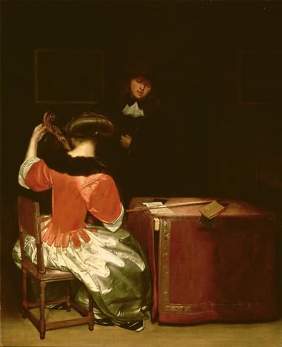 Affiche Ter Borch Leçon de musique : le cadeau idéal pour amateurs d'art