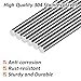 ZOFORTY 6Pcs 304 Stainless Steel Round Rod 1/2”Diameter 10”Length Metal Solid Shaft Rods Stainless Steel Rods for Industry Metal Working DIY Craft