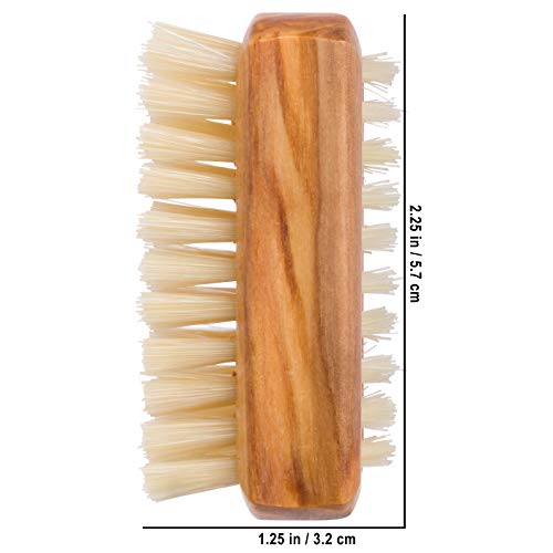 Redecker Natural Pig Bristle Travel Nailbrush With Waxed Olive Wood Handle, 2-1/4-Inches #TOP5