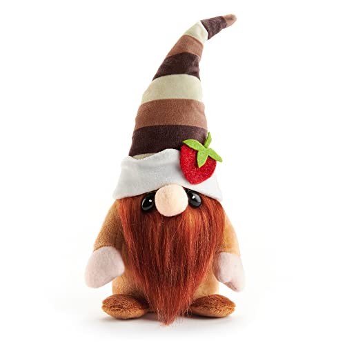 Hug Feel The Love - Gnomo de chocolate - Cacao, decoración de gnomo de felpa, adorno de gnomo sueco Tomte, estatuilla de regalo de Pocket Pal Gnomie, 9 pulgadas