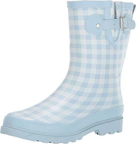 Western Chief Waterproof Mid Rain Boot Grunge Gingham 10 M