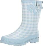 Western Chief Waterproof Mid Rain Boot Grunge Gingham 7 M