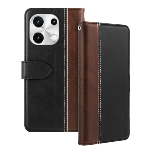 Shantime ���U�[�t���b�v�P�[�X Umidigi Note 100 �Ƃ̌݊������� �J�[�h�z���_�[�t�� RFID�u���b�N �}�O�l�b�g�L�b�N�X�^���h �X�����t�B�b�g �r�W�l�X�ی�J�o�[(�u���b�N)