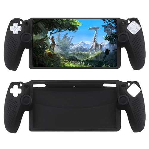 Anti-Slip Silicone Case Cover Skin for PlayStation Portal Remote Player, Soft Case Protector for PS Portal - Black